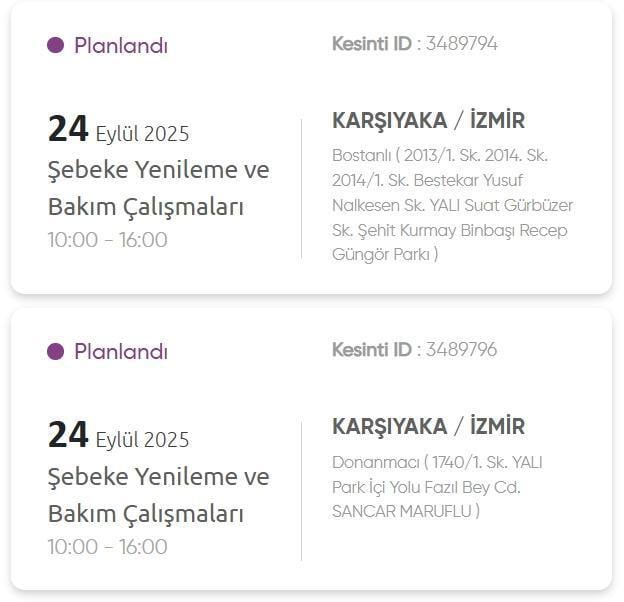 İzmir GEDİZ elektrik kesintisi! 24 Eylül İzmir’de elektrik kesintisi ne zaman bitecek, elektrikler ne zaman gelecek? İzmir GEDİZ elektrik kesintisi! 24 Eylül İzmir’de elektrik kesintisi ne zaman bitecek, elektrikler ne zaman gelecek?