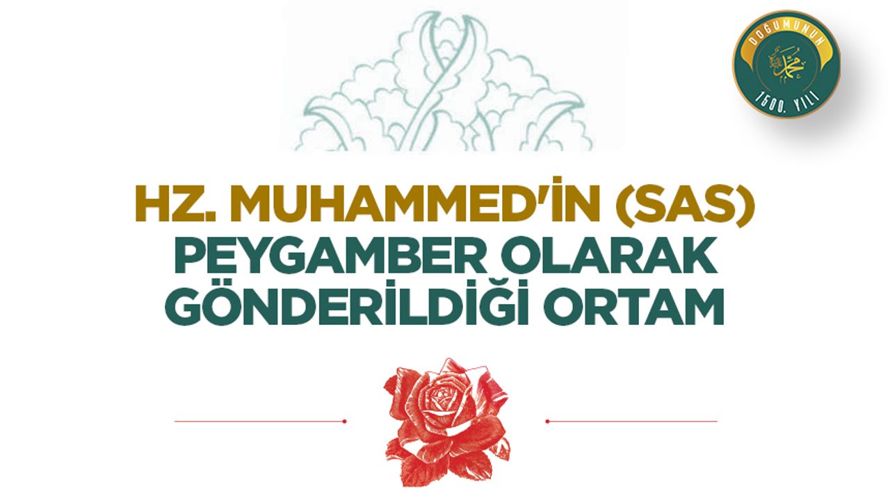 Hz. Muhammed'in (sas) Peygamber Olarak Gönderildiği Ortam Hz. Muhammed'in (sas) Peygamber Olarak Gönderildiği Ortam