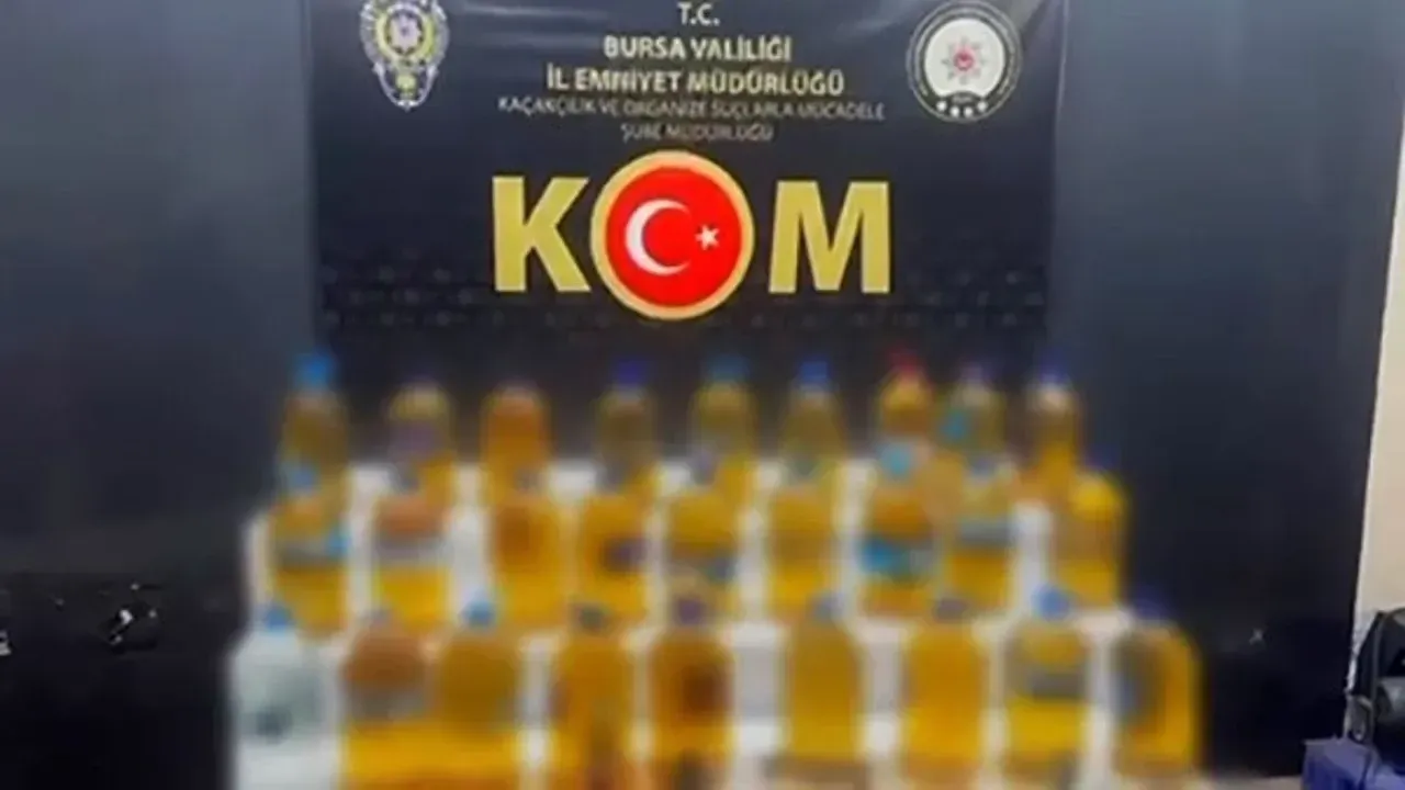 Bursa’da sahte içki operasyonu: 227 litre ele geçirildi