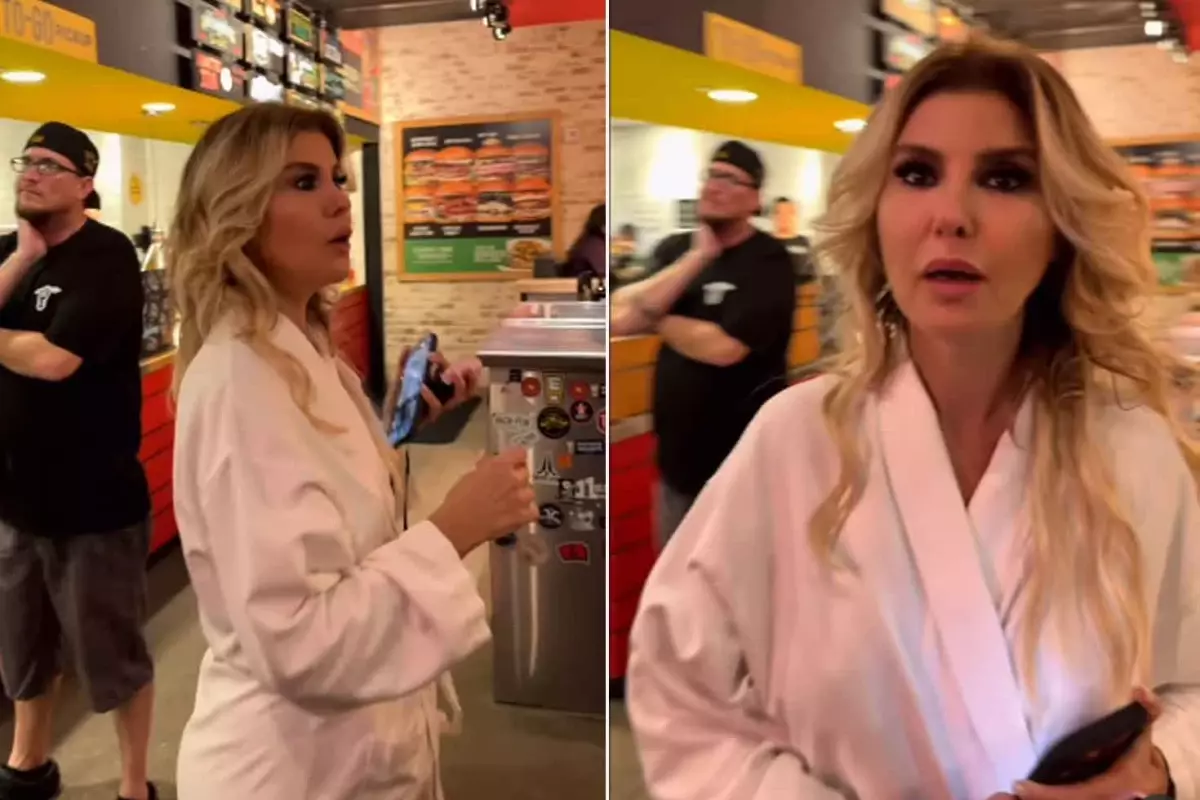 Gülben Ergen, ABD’de Bornozla Hamburgerciye Gitti Gülben Ergen, ABD’de Bornozla Hamburgerciye Gitti